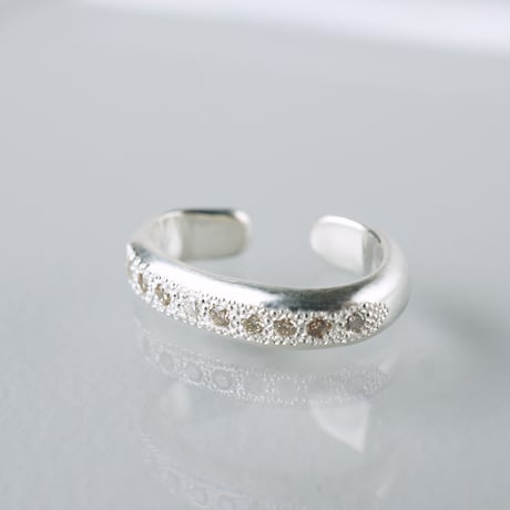 Silver Ear Cuff ''KOMOREBI"/Diamond