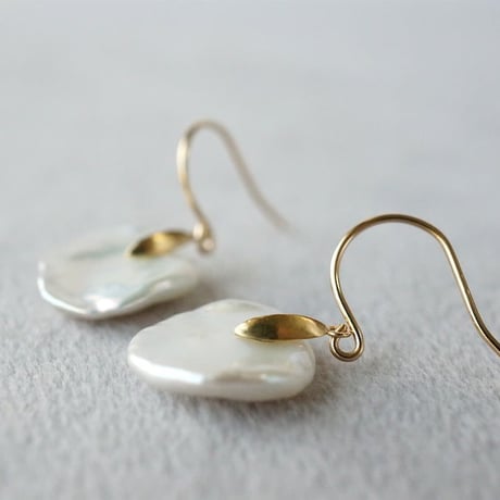 Freshwater Pearl Earrings/Flat/Dagger ■イヤリング対応あり■