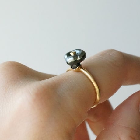 Tahitian Pearl Ring/Flower/Diamond *