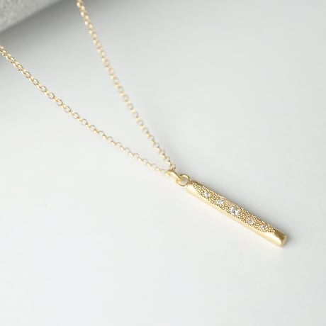 K18 Twig Necklace/Long/Diamond