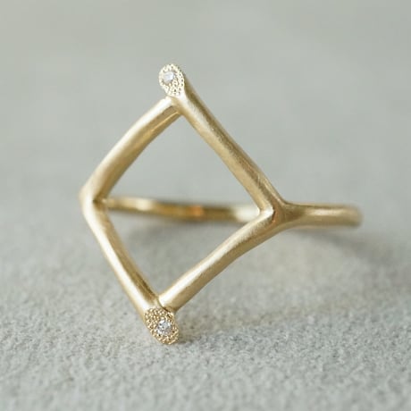 K18 Twig Ring/Open *