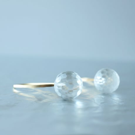 Quartz Earrings/Mirror Ball Cut ■イヤリング対応あり■