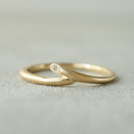 K18 Twig Ring/Wave *