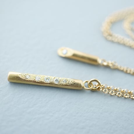K18 Twig Necklace/Long/Diamond