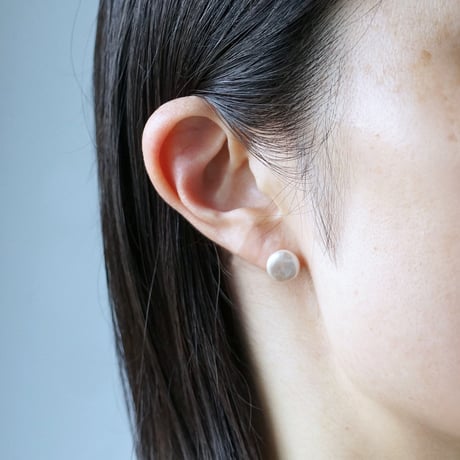 Freshwater Pearl Earrings/Coin■イヤリング対応あり■ *