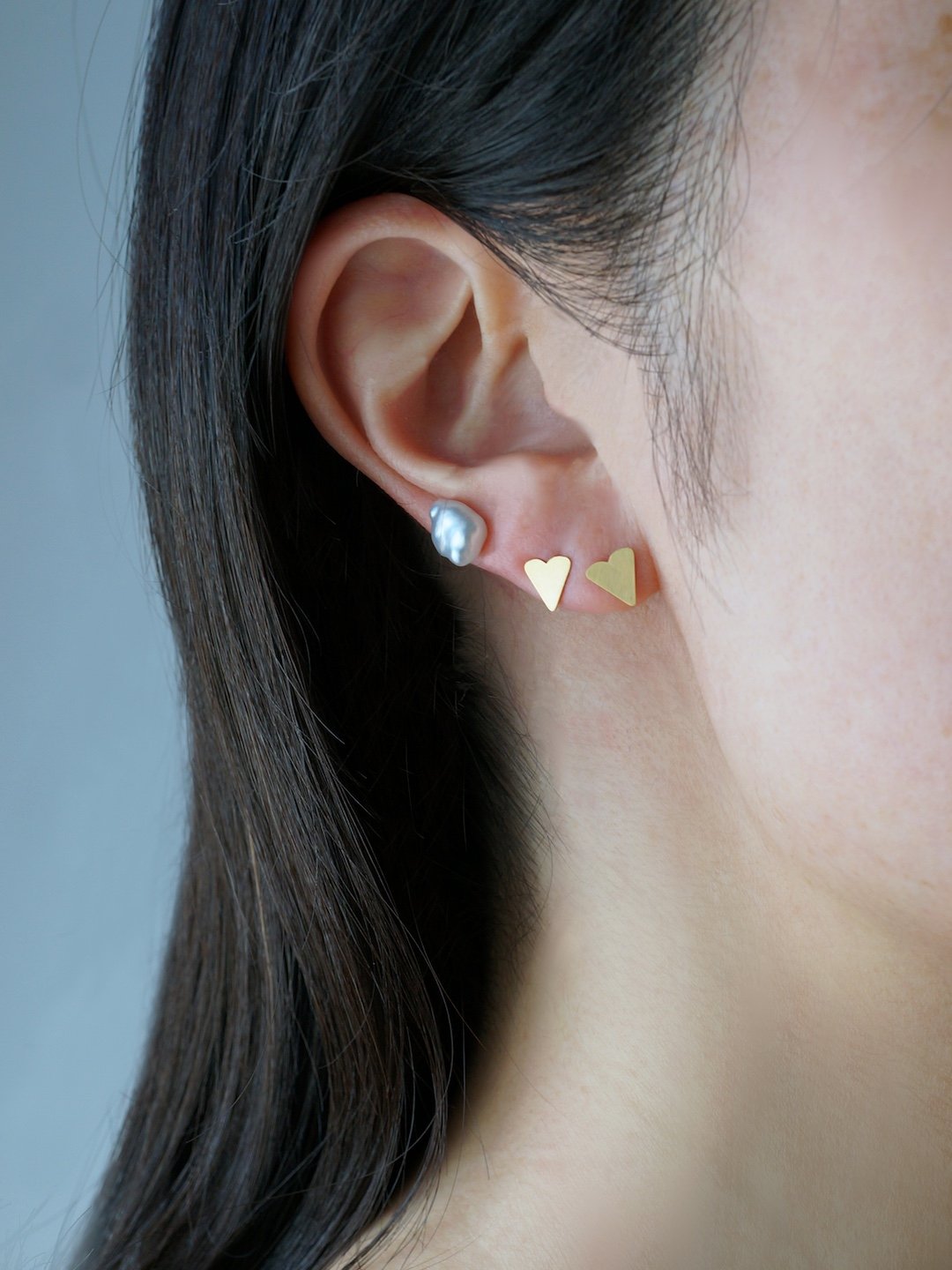 K18 Heart Earring ＊Single * | jardim by Marina
