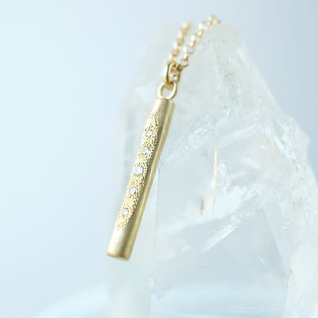 K18 Twig Necklace/Long/Diamond