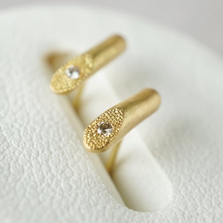 K18 Twig Earrings/Diamond *