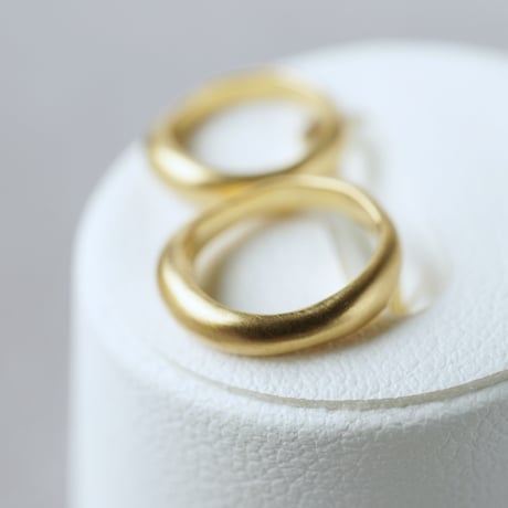 K18 Moon Halo Earrings/Small *