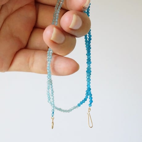 Apatite x Neon Blue Apatite Necklace / K10