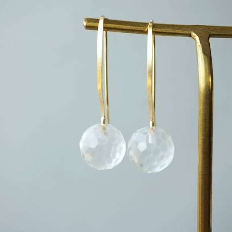 Quartz Earrings/Mirror Ball Cut ■イヤリング対応あり■