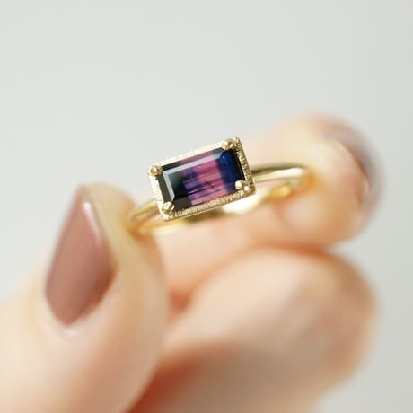 Sapphire Ring/Bicolor/PinkxBlack