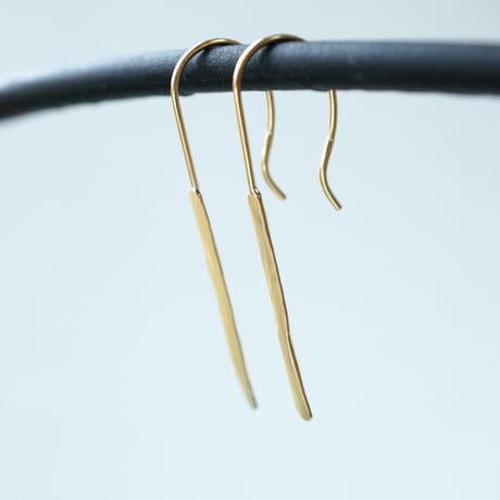 K18 Wave_Plate Earrings/Hook *