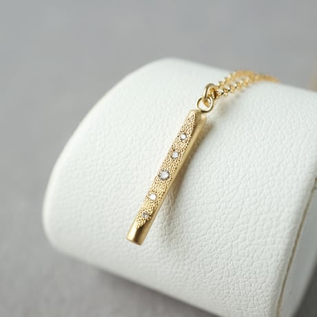 K18 Twig Necklace/Long/Diamond