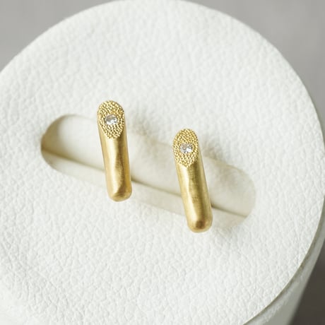 K18 Twig Earrings/Diamond *