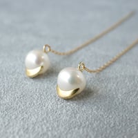 Freshwater Pearl Earrings/Chain/Crescent ■イヤリング対応あり■
