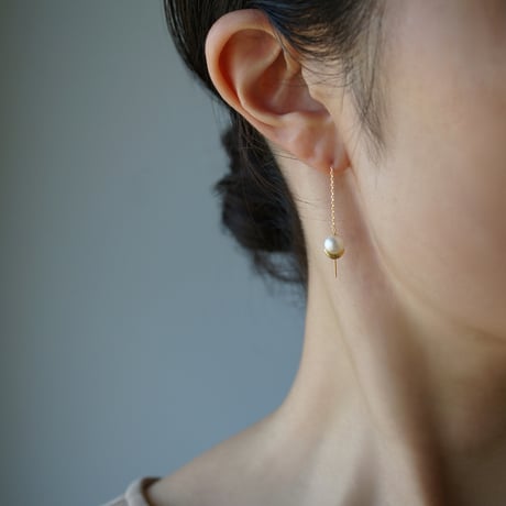 Freshwater Pearl Earrings/Chain/Crescent ■イヤリング対応あり■
