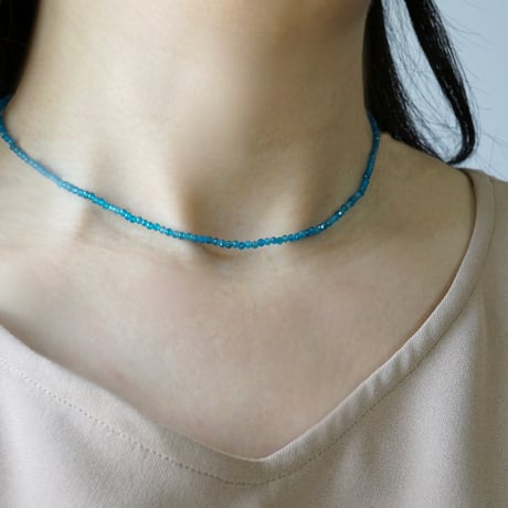 Neon Blue Apatite Necklace / K10