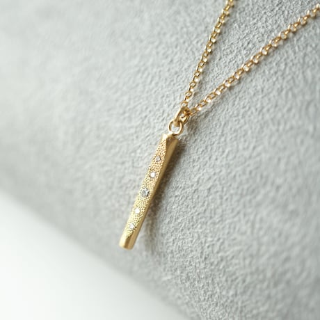 K18 Twig Necklace/Long/Diamond