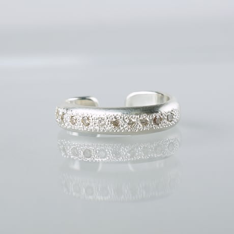 Silver Ear Cuff ''KOMOREBI"/Diamond