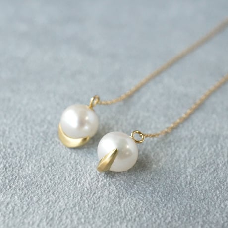 Freshwater Pearl Earrings/Chain/Crescent ■イヤリング対応あり■