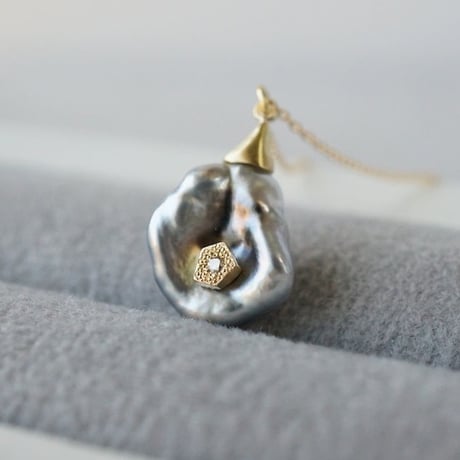 Tahitian Pearl Necklace/Cone/Diamond *