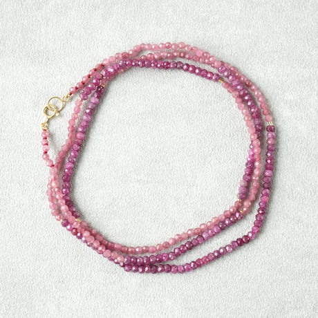 Ruby x Pink Tourmaline necklace/Long