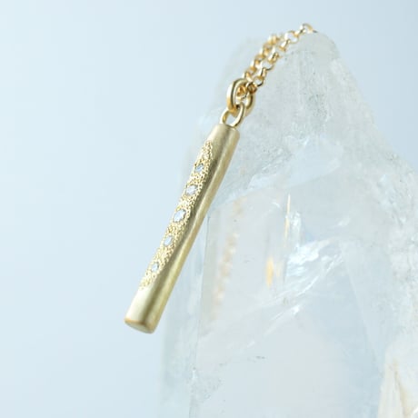 K18 Twig Necklace/Long/Diamond