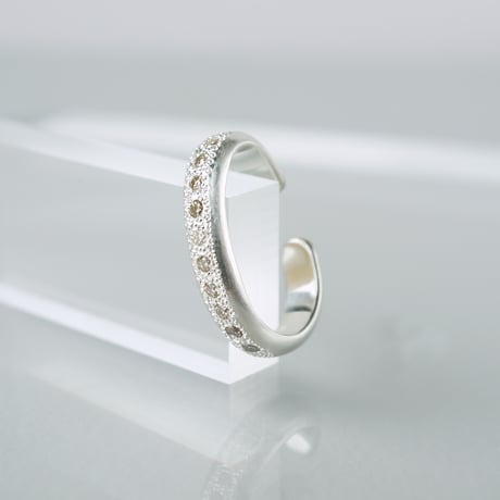 Silver Ear Cuff ''KOMOREBI"/Diamond
