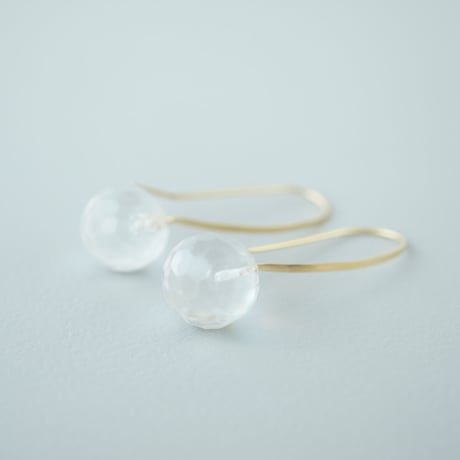 Quartz Earrings/Mirror Ball Cut ■イヤリング対応あり■