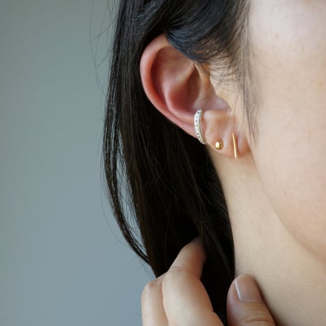 Silver Ear Cuff ''KOMOREBI"/Diamond