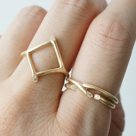 K18 Twig Ring/Fork *