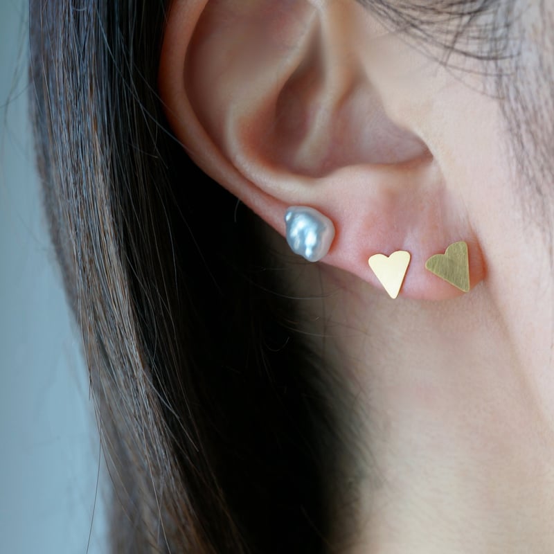 K18 Heart Earring ＊Single * | jardim by Marina