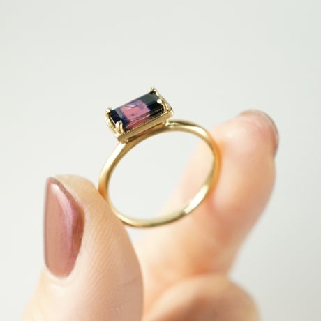 Sapphire Ring/Bicolor/PinkxBlack