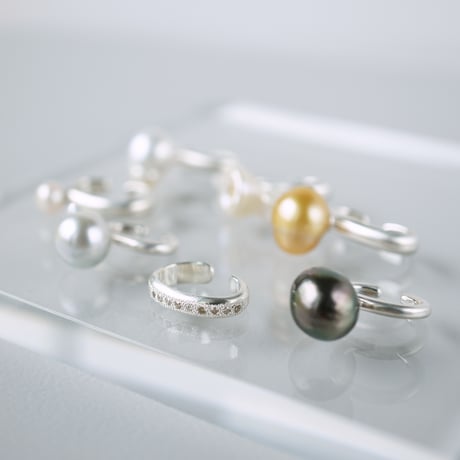 Silver Ear Cuff ''KOMOREBI"/Diamond
