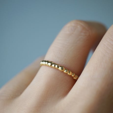K18 Tsubu Ring / Semi Matte Finish *