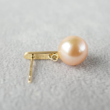 Freshwater Pearl Earrings/Orange/Bar