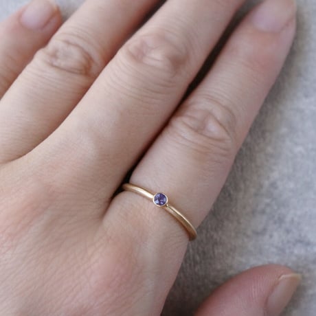 Sapphire Ring/Round/Violet *