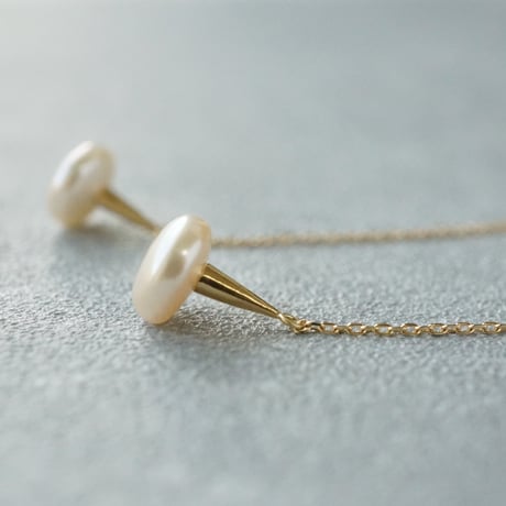 Freshwater Pearl Earring /Coin/Chain【Small】■イヤリング対応あり■ *