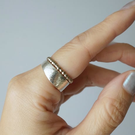 K18WG Tsubu Ring/Semi Matte Finish *