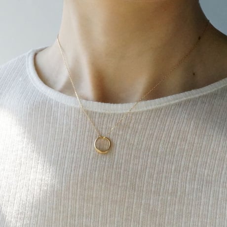 K18 Moon Halo Necklace *