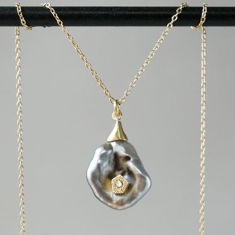 Tahitian Pearl Necklace/Cone/Diamond *