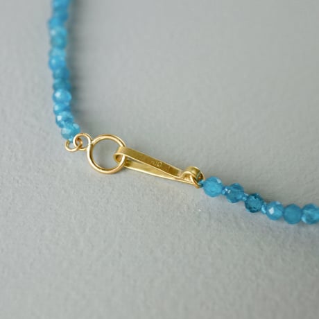 Neon Blue Apatite Necklace / K10