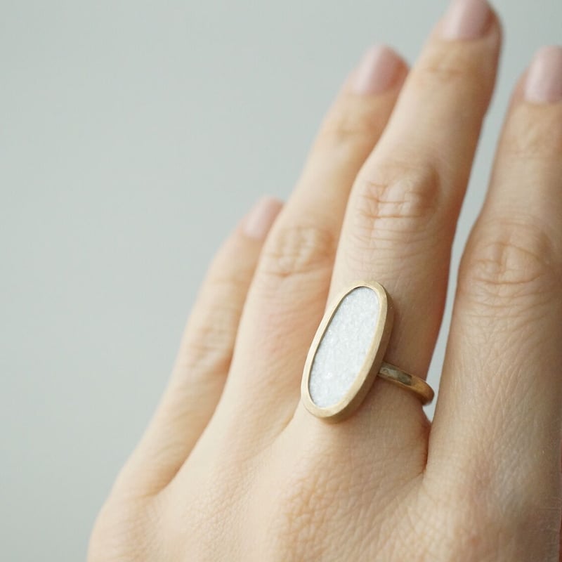 指輪・リング K10 Oval 楽天市場】K10 オーバル リング Coronピンク オパール 10金 K10