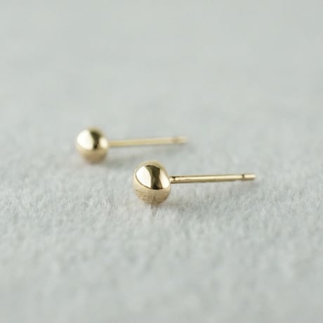 K18 Tsubu Earrings/Mirror *