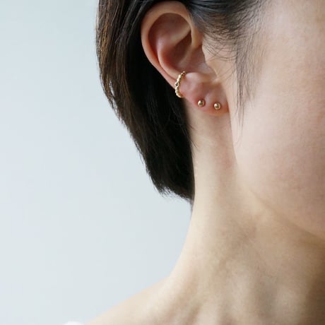 K18 Tsubu Ear Cuff/Diamond