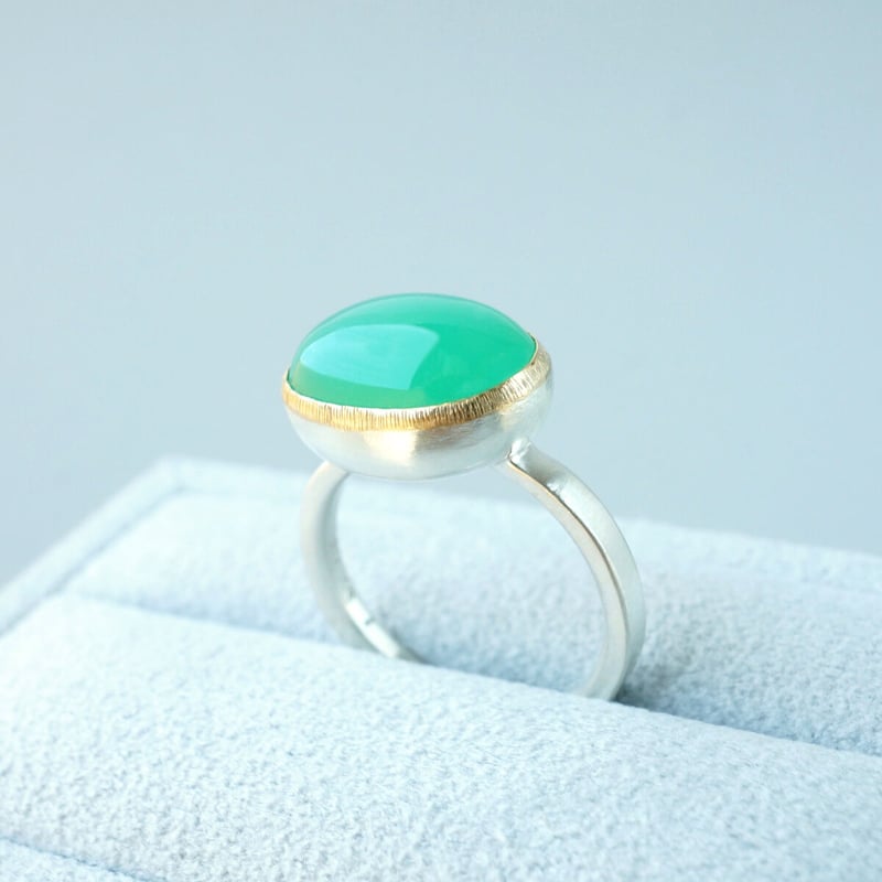 Chrysoprase ring | jardim by Marina Ishii