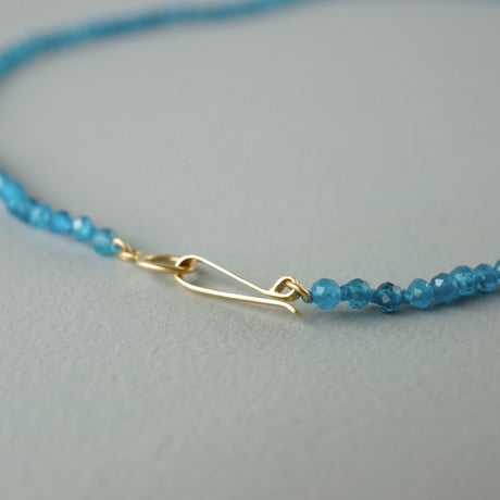 Neon Blue Apatite Necklace / K10