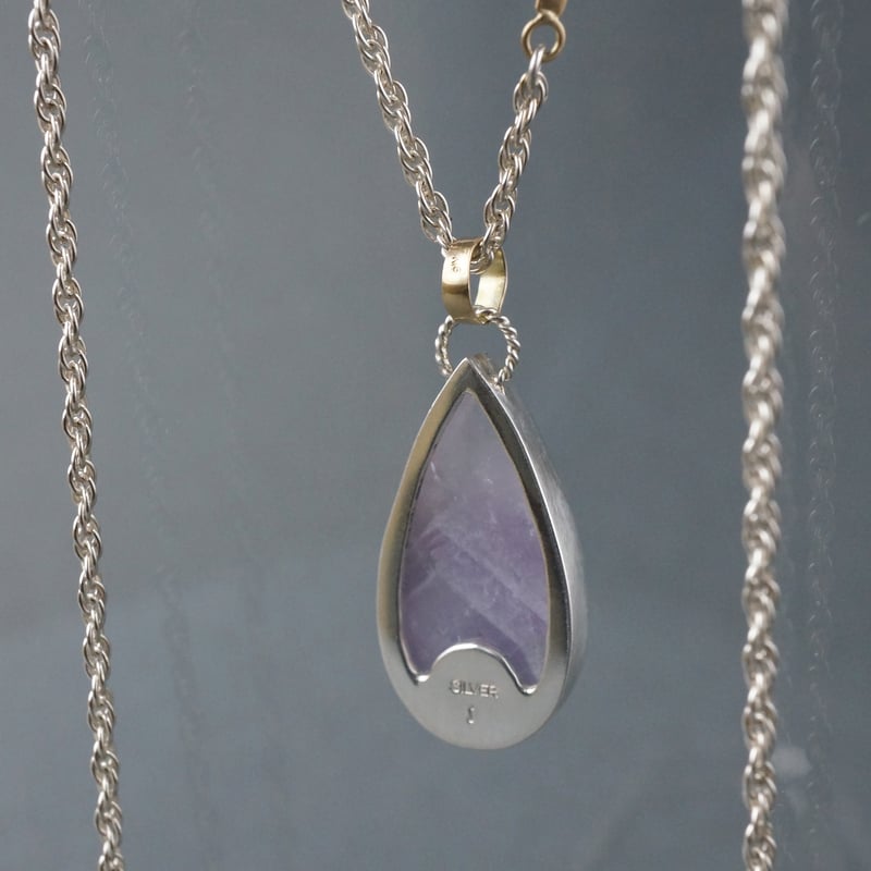 ネックレス・ペンダント amethyst Necklace Striped Amethyst Necklace/Pear Shaped | jardim