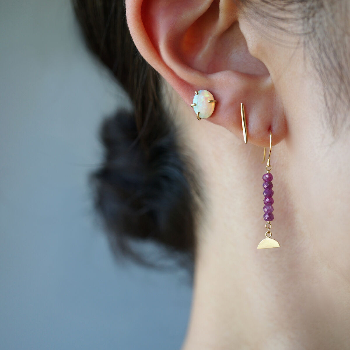 Opal earring/Cabochon *Single | jardim by Mari Opal earring/Cabochon *Single | jardim by Mari